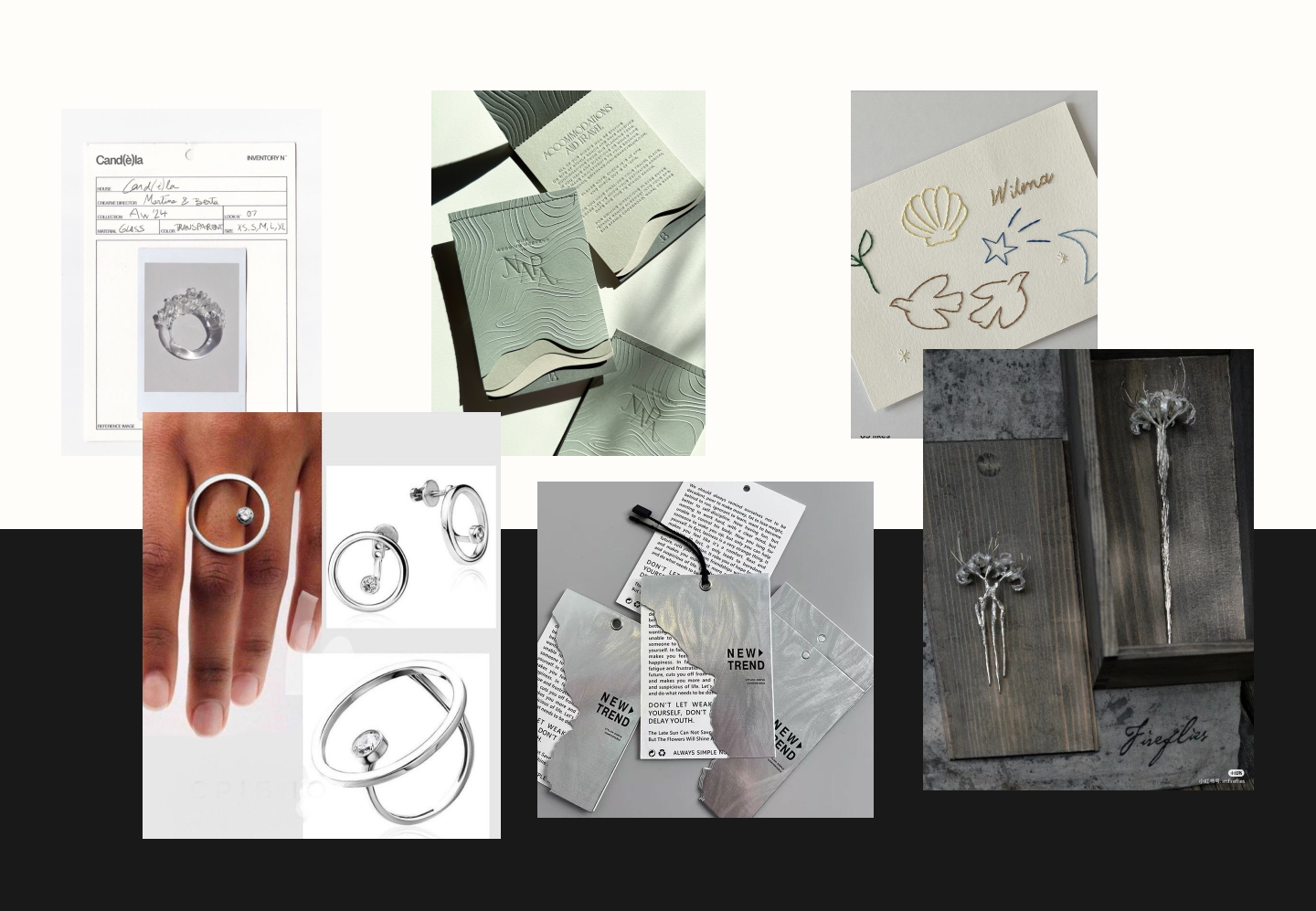 Візуальний мудборд бренду Mirra Jewelry